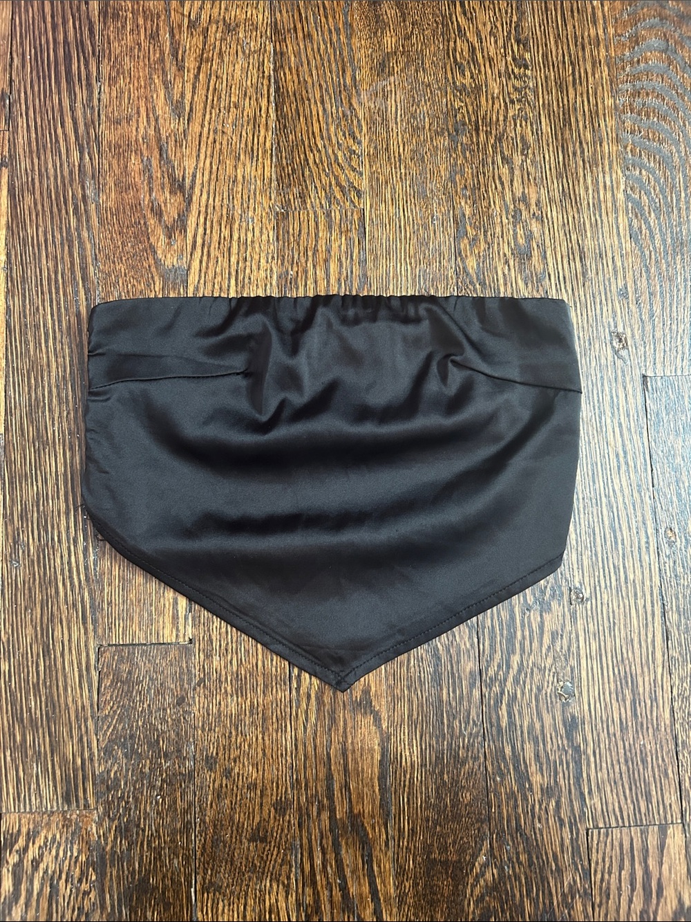 Adika Black Satin Tube Top